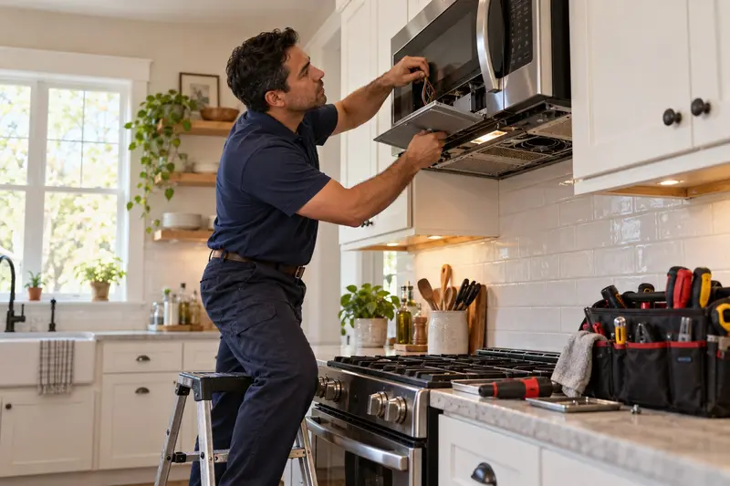 Appliance repair technician: microwave repair